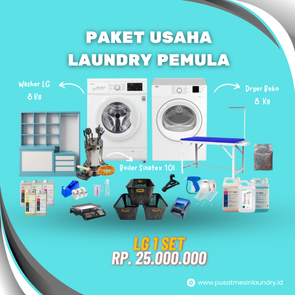 Paket Usaha Laundry Pemula LG 1 Set 25
