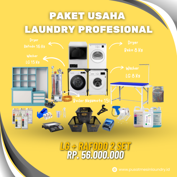 Paket Usaha Laundry Profesional LG+Rafodo 2 Set 56
