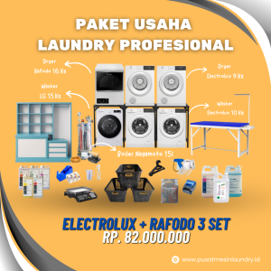 Paket Usaha Laundry Profesional Electrolux+Rafodo 3 Set 82