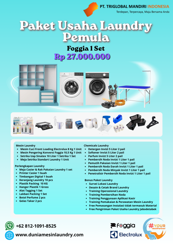 Paket Usaha Laundry Pemula Foggia 1 Set 27