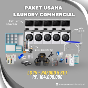31. Paket Usaha Laundry Commercial LG 15 + Rafodo 5 set Paket Usaha Laundry Commercial LG 15 + Rafodo 5 Set
