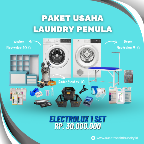 Paket Usaha Laundry Pemula Electrolux 1 Set 30