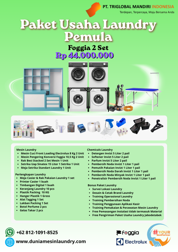 Paket Usaha Laundry Pemula Foggia 2 Set 44
