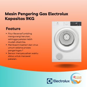 Mesin Pengering Gas Electrolux 9 Kg