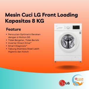 Mesin Cuci LG Frontload 8 Kg