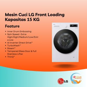 Mesin Cuci LG Frontload 15 Kg