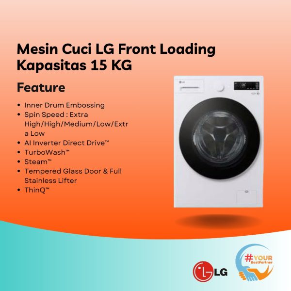 Mesin Cuci LG Frontload 15 Kg